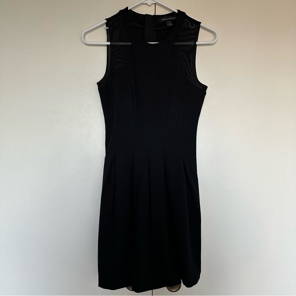 Banana Republic Pleated Mesh Dress, 0P